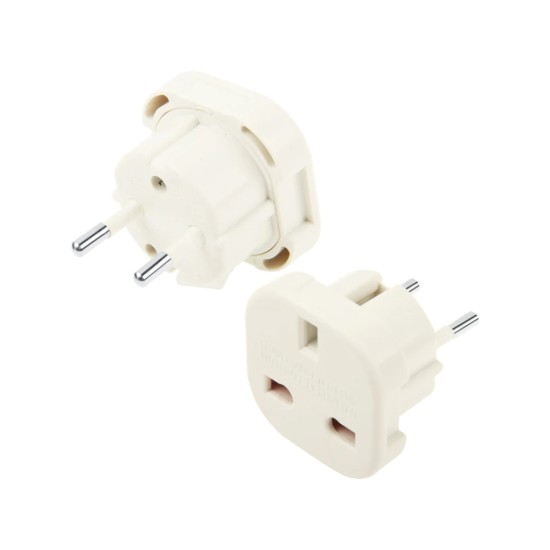 Adaptador de Viagem Universal Conversor de Plugue do UK para a UE 10A-16A 240V Branco